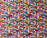 Little Johnny Colorful Mushrooms 100% Cotton Poplin 147cm Wide Digitally Printed Fabric for Crafting, Sewing, Patchwork, Dressmaking